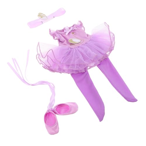 TOYANDONA 1 Satz Teiliges Set mit Tutu Schuhen und Kopfbedeckung Puppenbekleidung und Zubehör für Ballerina Outfits für Kreatives Spiel von TOYANDONA