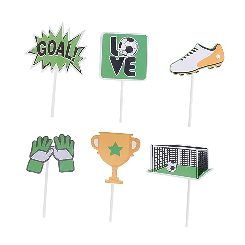 TOYANDONA 1 Satz Tortenaufleger Für Fußball Fußballpartydekorationen Party-kuchen-picks Party-cupcake- Kuchen Picks Kuchenpicks Aus Papier 24 Stück TOYANDONA 1 Satz Tortenaufleger Für Fußball Fußballpartydekorationen Party-kuchen-picks Party-cupcake- Kuchen Picks Kuchenpicks Aus Papier 24 Stück von TOYANDONA