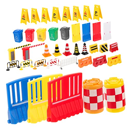 TOYANDONA 1 Satz Transportspielzeug Spielzeuge Mini-verkehrszeichen Straßenverkehrszeichen Verkehrszeichen Dekoration Lernspielzeug Pädagogisches Plastik von TOYANDONA