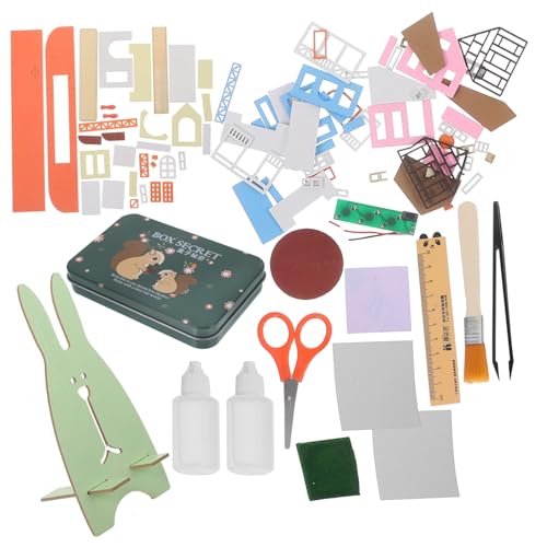 TOYANDONA 1 Satz Traumstadt Puppenhausdekoration Puppenhausspielzeug Miniatur-puppenhaus-Ornament DIY - DIY-montagespielzeug Puppenhaus Zum Basteln Puppenhausverzierung Holz von TOYANDONA