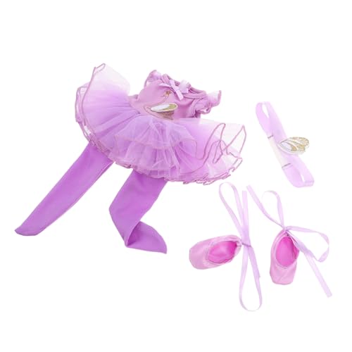TOYANDONA 1 Satz Tutu Outfit mit Haarschmuck und Schuhen Ballerina Kostüm für Kreatives Spiel Puppen Zubehör für Fantasievolles von TOYANDONA