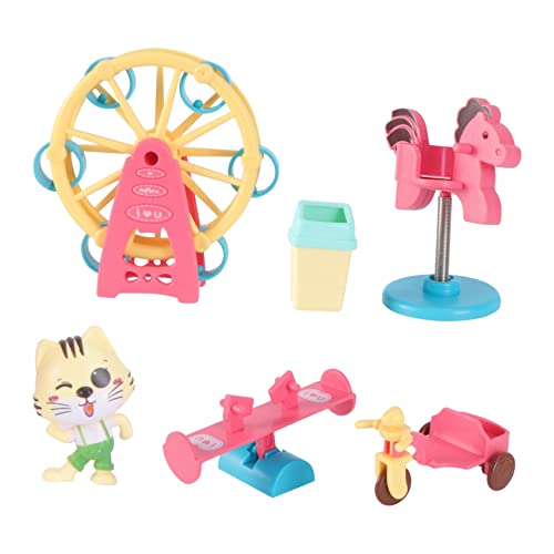 TOYANDONA 2-in-1 Kinder Spielhaus Spielzeug Set Schaukel Rutsche Wippe Pädagogisches Spielzeug Für Jungen Mädchen Kreative Spielzimmer Ausrüstung von TOYANDONA