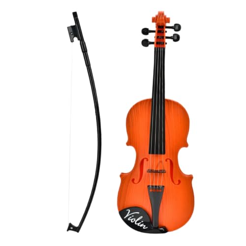 TOYANDONA 1 Satz Violine Miniatur Instrument Bögen Musik Musical realistisches Geigenmodell dekorative Geige Desktop - Desktop-Geigenmodell Plastik Chocolate von TOYANDONA