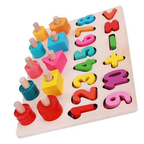 TOYANDONA 1 Satz Vorschulspielzeug Puzzlekleber Puzzlematte Lernspielzeug Für Vorschulrätsel Lernspielzeug Für Vorschulkinder Für Mädchen Hölzern Colorful von TOYANDONA