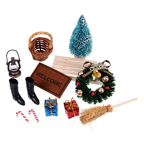 TOYANDONA 1 Satz Weihnachtliche Mini-Dekorationen Figuren Wohnkultur Weihnachtsfeen-gartenzubehör Mini-Weihnachtsbaum Mini- -weihnachtsdekor Miniaturen Weihnachtsspielzeug Holz von TOYANDONA