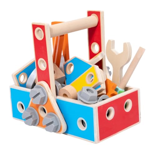 TOYANDONA 1 Satz Werkzeug für kinderwerkzeug Weihnachten spielsachen für Spielzeugwerkzeugkasten aus Holz lustiges Kinderspielzeug hölzern Colorful von TOYANDONA