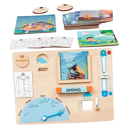 TOYANDONA 1 Satz Wettervorhersage Kognitive Board kinderspielzeug Wetterset für Wetter-Lernset Wetterspielzeug für Wetterdiagramm für Wetterbrett Holz TOYANDONA 1 Satz Wettervorhersage Kognitive Board kinderspielzeug Wetterset für Wetter-Lernset Wetterspielzeug für Wetterdiagramm für Wetterbrett Holz von TOYANDONA