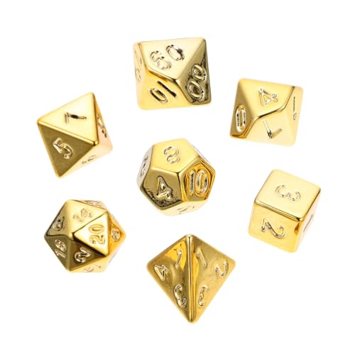 TOYANDONA 1 Satz Würfel beziehungsspiele настольные игры Game Night Boardgames Party Supplies Party Sachen Games Night Brettspiel-Requisite Unterhaltungszubehör Spiel-Requisiten Acryl Golden von TOYANDONA