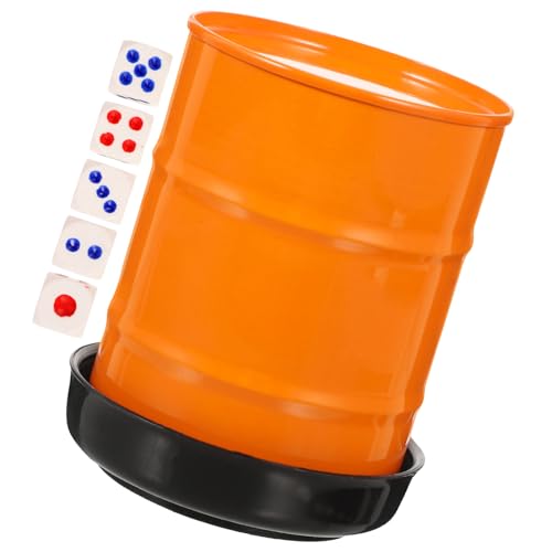 TOYANDONA Würfelbecher-Set Tragbarer Kompakter Würfel-schüttelhalter Für Partys Tischspiel-Requisiten Mit Würfeln Zur Unterhaltung von TOYANDONA