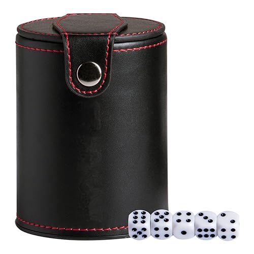 TOYANDONA 1 Satz Würfelbecher-Set Tasse Würfel Erweiterbare Trennplatten Sauce Tassen Dipbecher Würfelstapelbecher Tonne Tonne Tasse Warendekoration Würfel Aufbewahrungsbecher Pu Black von TOYANDONA