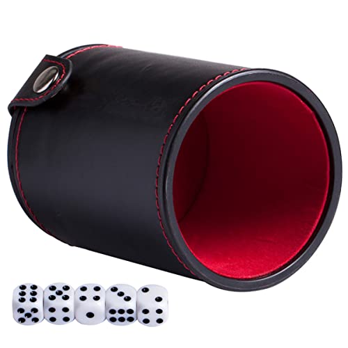 TOYANDONA 1 Satz Würfelbecher-Set Würfelbecher Mit Deckel Aufbewahrungsbecher Du Doppelt Spiel Würfelhalter Tasse Werkzeug Zweilagiger Würfelbecher Club-Entertainment-Tools Pu von TOYANDONA