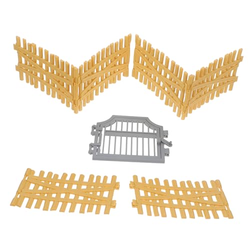 TOYANDONA Bauernhof-Spielzeug-Set Kunststoff-zaunpaneele Pferdezaun-Spielzeug Miniatur-Zaun Jungen Und Mädchen Spielset-zubehör von TOYANDONA