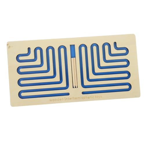 TOYANDONA 1 Satz interessantes sensorisches lehrreich holzspielzeug lernspielzeug holzspielsachen Labyrinth Interaktionsspielzeug Blue von TOYANDONA