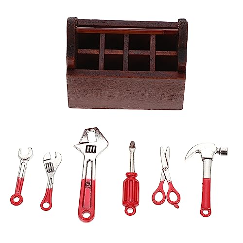 TOYANDONA 1 Satz kleine Werkzeugkiste Miniatur -Werkzeugfall Haushaltsreparatur-Werkzeugsatz Reparaturset für zu Hause Tiny House Werkzeugkoffer winziges Hauswerkzeug hölzern rot TOYANDONA 1 Satz kleine Werkzeugkiste Miniatur -Werkzeugfall Haushaltsreparatur-Werkzeugsatz Reparaturset für zu Hause Tiny House Werkzeugkoffer winziges Hauswerkzeug hölzern rot von TOYANDONA