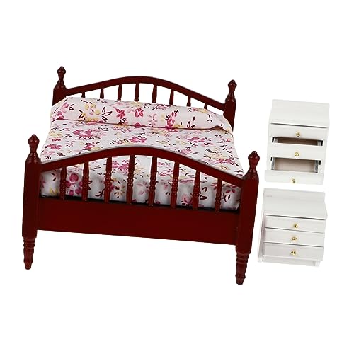 TOYANDONA 1 Satz puppenhaus doppelbett Mini-Zubehör Figuren Wohnkultur Weißes Doppelbett weiß Dekoration Schlafzimmer Bedroom Decor Mini Möbel Miniaturmöbel Birkensperrholz TOYANDONA 1 Satz puppenhaus doppelbett Mini-Zubehör Figuren Wohnkultur Weißes Doppelbett weiß Dekoration Schlafzimmer Bedroom Decor Mini Möbel Miniaturmöbel Birkensperrholz von TOYANDONA