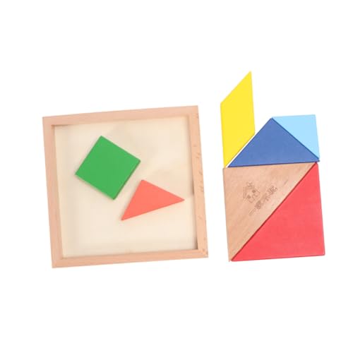 TOYANDONA 1 Schachtel Puzzle rätselbuch laubsägen für holzspielsachen rätsel knobeleien für rätsel für Holz-Tangram Hölzern von TOYANDONA