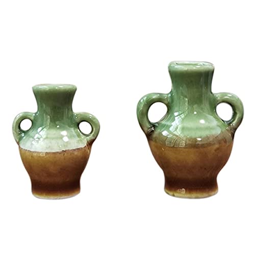 TOYANDONA 1 Set / 2pcs Mini House Binaurale Vase Spielhaus Keramikvase Spielzeugmodell TOYANDONA 1 Set / 2pcs Mini House Binaurale Vase Spielhaus Keramikvase Spielzeugmodell von TOYANDONA