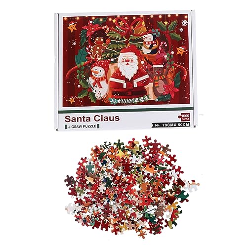 TOYANDONA 1 Set 1000 Teile Weihnachtsmann Puzzle Weihnachts Puzzles Für Weihnachtsdekorationen Weihnachtspuzzles Für Erwachsene Weihnachtspuzzles Für Erwachsene Puzzlespiel von TOYANDONA