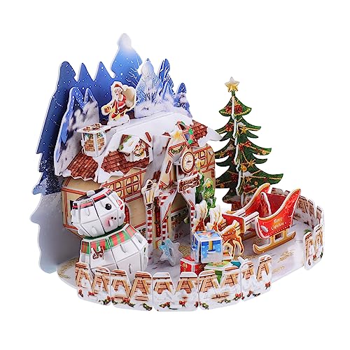 TOYANDONA 1 Set 3D Stereo Puzzle Weihnachtspuzzles Für Weihnachtspuzzles Bausteine ​​Kleinkinderpuzzle Weihnachtsblockspielzeug Weihnachtsblockspielzeug 3D von TOYANDONA