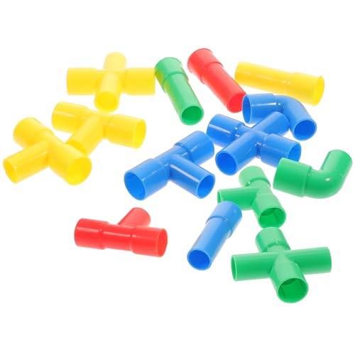 TOYANDONA Pädagogische Konstruktionsrohrblöcke Rohrbausteine ​​für Kinder 1 Satz Bausteine ​​einsteckteile Wasserspiel Abflussrohrspielzeug von TOYANDONA