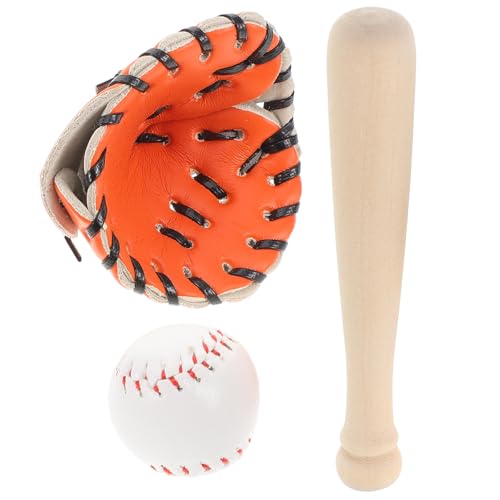 TOYANDONA 1 Set Baseball-Kuchenaufsätze: Baseball-Kuchendekorationen, Miniatur-Sportball-Handschuh-Schläger-Kits, ideal für Miniatur-Puppenhaus-Partygeschenke für Kinder, Jungen, Mädchen (Orange TOYANDONA 1 Set Baseball-Kuchenaufsätze: Baseball-Kuchendekorationen, Miniatur-Sportball-Handschuh-Schläger-Kits, ideal für Miniatur-Puppenhaus-Partygeschenke für Kinder, Jungen, Mädchen (Orange von TOYANDONA