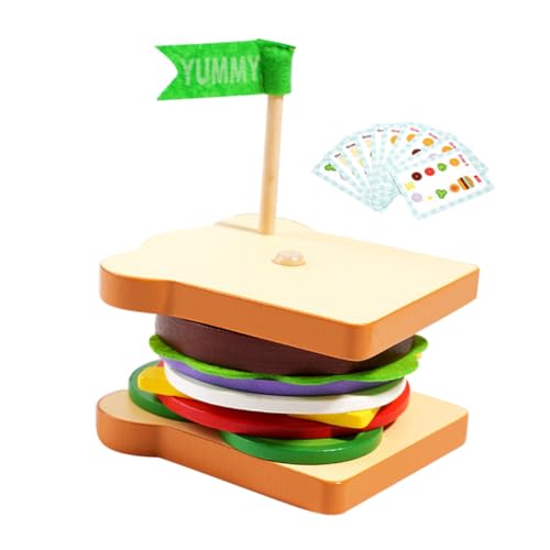 TOYANDONA 1 Set Burger Fingerpuppen Spielzeugtelefon Hungrige Raupe Kostümspielzeug Sandwich Spielküche Für Kleinkinder Desktop Spiel Kognition Für Stapelspielzeug von TOYANDONA