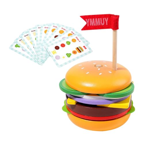 TOYANDONA 1 Set Burger Stem Jungen Kinderwerkzeuge Roboter Kleinkind Türsteher Maker Fisher Stapeln Sport Papier von TOYANDONA