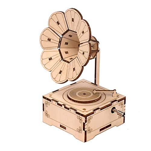 TOYANDONA 1 Set DIY Spieluhr Boxen Kits Holzhandwerk Holzkunsthandwerk DIY Materialien Pädagogisches Zusammenbauen Musikspielzeug DIY Musikwerkzeug Kit Pädagogisches Zusammenbauen Stahl von TOYANDONA