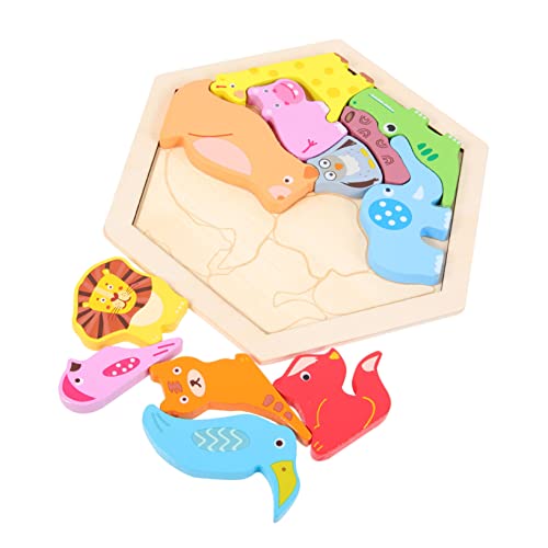 TOYANDONA 1 Set Dreidimensionales Puzzle Kinderspielzeug Zappeln Vorschuljunge Stammspielzeug Kinderpuzzle Säuglingsmaus Puzzle para Kleinkind Frühes Lernpuzzle Farblernspielzeug Holz von TOYANDONA
