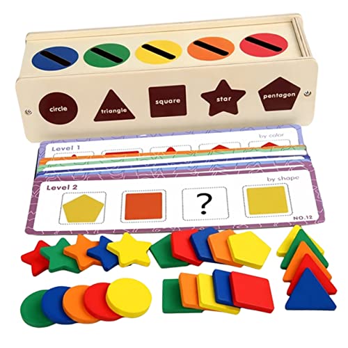 TOYANDONA 1 Set Formsortierspielzeug Formsortierspielzeug Kleinkindspielzeug Kindergeschenke Für Mädchen Lernspielzeug Entwicklungsspielzeug Für Für 18 Monate Alte Basteln Aus Holz von TOYANDONA