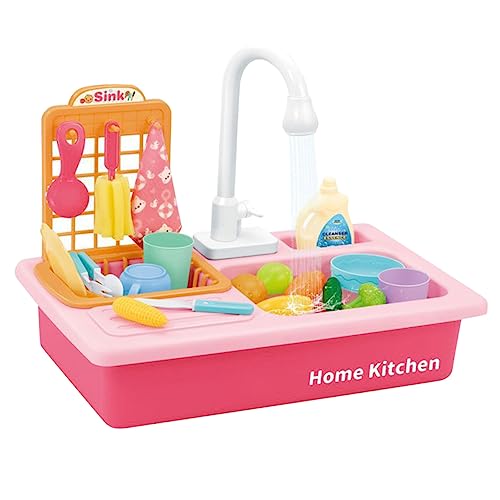 TOYANDONA 1 Set Geschirrspülspielzeug Geschirrspülspielzeug Kinderküchenspielzeug Kinderspüle Mit Laufspielzeug Kleinkindspielzeug Für Mädchen Für Kleinkinder Abwaschspielzeug von TOYANDONA