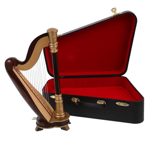 TOYANDONA Mini-Harfe Instrument Harfe Modell Dekoration Platzsparend Desktop- von TOYANDONA