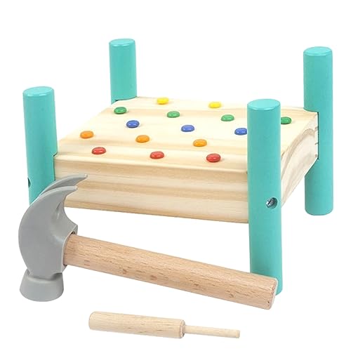 TOYANDONA 1 Set Holz Schlagzeug Schlagzeug Hämmer Und Klopfspielzeug Interaktives Klopfspielzeug Schlagspielzeug Frühes Lernspielzeug Kindergeschenk Grün von TOYANDONA