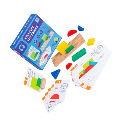 TOYANDONA 1 Set Holzblock Holzspielzeug Gedankentrainingsspielzeug Frühlernspielzeug Kinderspielzeug Aufklärungsspielzeug Kognitives Bausteine ​​Lernspielzeug von TOYANDONA