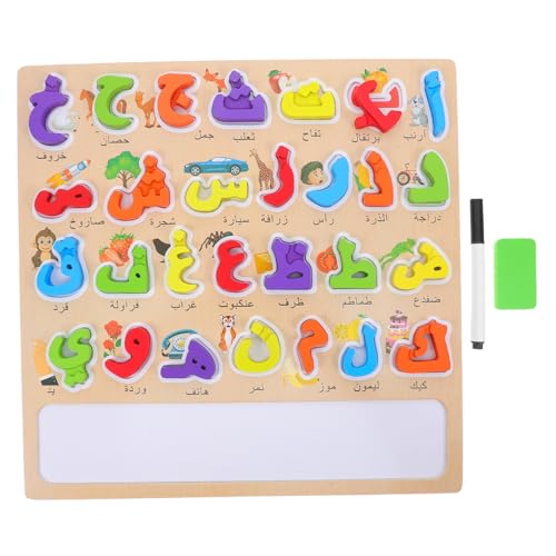TOYANDONA 1 Set Holzpuzzle Mit Arabischem Alphabet: Frühpädagogisches Montessori-Puzzle Für Kleinkinder Zur Buchstabenerkennung TOYANDONA 1 Set Holzpuzzle Mit Arabischem Alphabet: Frühpädagogisches Montessori-Puzzle Für Kleinkinder Zur Buchstabenerkennung von TOYANDONA