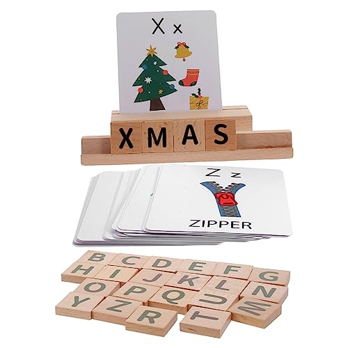 TOYANDONA 1 Set Holzspielzeug Für Kleinkinder Kinderspielzeug Lernspielzeug Alphabet Rechtschreibspiel Rechtschreibspielzeug Buchstabenpuzzle Lernspielzeug Englische Wörter TOYANDONA 1 Set Holzspielzeug Für Kleinkinder Kinderspielzeug Lernspielzeug Alphabet Rechtschreibspiel Rechtschreibspielzeug Buchstabenpuzzle Lernspielzeug Englische Wörter von TOYANDONA
