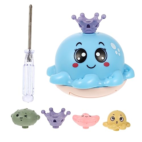 TOYANDONA 1 Set Induktions Wassersprühball Badespielzeug Für Babys Für Kleinkinder Oktopus Badespielzeug Säuglings Badespielzeug Badesprüher Badespielzeug Blaue Bauchmuskeln von TOYANDONA