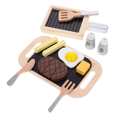 TOYANDONA 1 Set Kinder Küche Kleinkinder Holz Spielzeug Schneiden Steak Pretend Lebensmittel Spielen Spiel Interaktives Spielzeug TOYANDONA 1 Set Kinder Küche Kleinkinder Holz Spielzeug Schneiden Steak Pretend Lebensmittel Spielen Spiel Interaktives Spielzeug von TOYANDONA