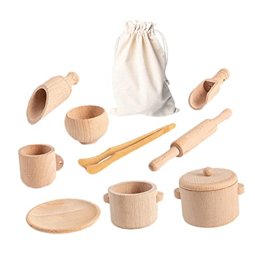 TOYANDONA 1 Set Kinder Tee -Spiel Set Tun Spiele Tee Party Set Holztee -Set Für Mädchen von TOYANDONA