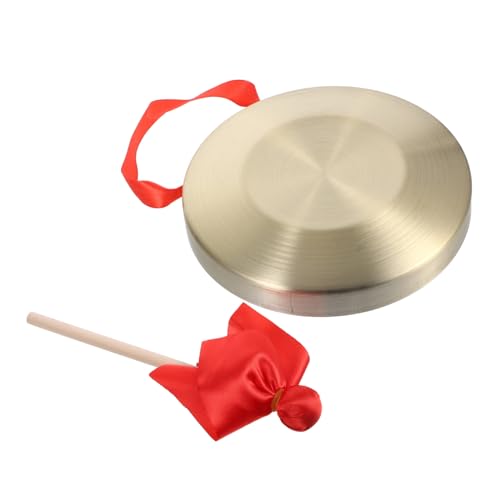 TOYANDONA 1 Set Kindergong Squishy Musikalisches Gong Pad Vilest Hand Thing Kit Armbänder Gong Instrument Kindergongs Rassel Stunt Fidget Mini Finger Favor Movie Golden Copper von TOYANDONA