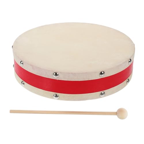 TOYANDONA 1 Set Kinderspielzeug Tamburin Kleinkind Musikinstrumente Musikinstrumente Für Kleinkinder Vorschulmusik Trommel Musikinstrument Versorgung Handtrommel Schaffell von TOYANDONA