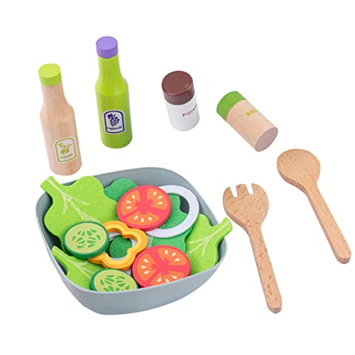 TOYANDONA 1 Set Koch Und Essküchenset Servierutensilien Für Kleinkinder Geschirr Spielzeugmodell Kinderspielzeuganzug Interaktionsspielzeug Lernspielzeug Spielhausspielzeug Aus Holz von TOYANDONA