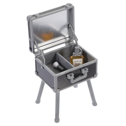 TOYANDONA 1 Set Kosmetikkoffer Puppenhaus Miniaturen Rollenspiel Modell Kleines Kosmetikset Miniatur Kosmetik Für DIY Kosmetik Mini Dekoration Mini Kosmetik Kunststoff Grau von TOYANDONA
