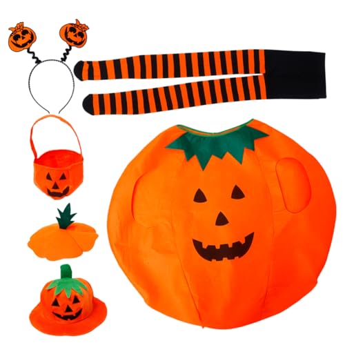 TOYANDONA 1satz Halloween Eltern Kostüm Kürbis Outfit Mit Hut Und Süßigkeitenbeutel Für Halloween Cosplay Und Bühnenauftritte Hautfreundlich Und Atmungsaktiv von TOYANDONA
