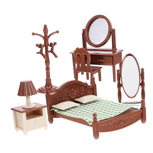 TOYANDONA 1 Set Kunststoff Mini Bett Für Puppen Miniatur Modelle Möbel Miniatur Möbel Schmücken von TOYANDONA