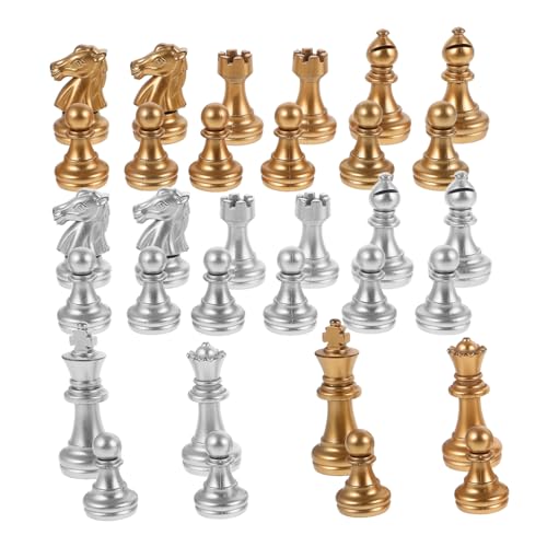 TOYANDONA 1 Set Nur Stücke Kunststoff Set Vergoldung Internationale Stücke Für Brettspiel Unterhaltung von TOYANDONA
