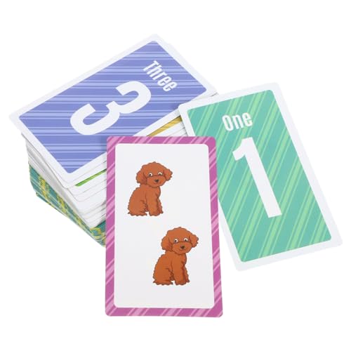 TOYANDONA 1 Set Lernkarten Für Die Früherziehung Lernkarten Für Kleinkinder Interessantes Kinderspielzeug Cartoon Kinderspielzeug Vorschul Lernkarten Lustiges Kinderspielzeug von TOYANDONA