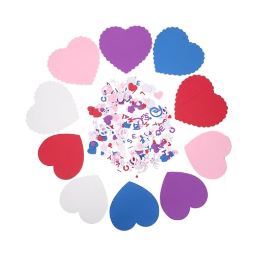 TOYANDONA 1 Set Liebesblasen Aufkleber Nagelaufkleber Herz Bastelaufkleber Selbstklebende Herz Aufkleber Valentinstag Dekorationen DIY Herz Aufkleber Valentinstag Herz Aufkleber von TOYANDONA