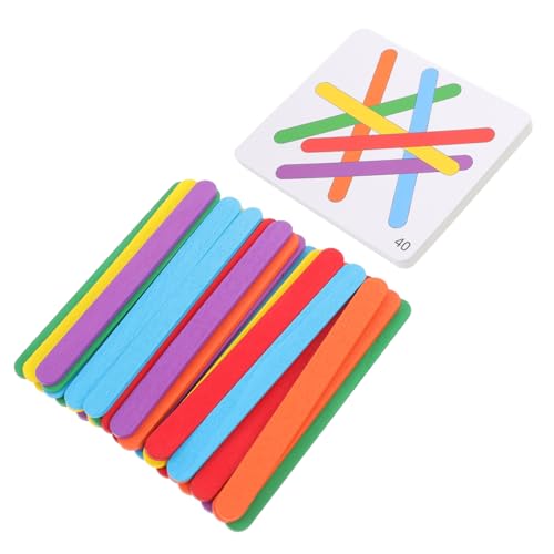 TOYANDONA Interaktives Logik-stäbchen-spielzeugset – Feinmotorik-Spiele Passende Puzzles Für Kleinkinder Von 1–3 Jahren Montessori-holzspielzeug Mit Formen Karten Und Blöcken von TOYANDONA