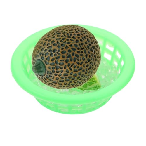 TOYANDONA 1 Set Mini Cantaloupe Obst Spielnahrung Modell Puppenhaus Cantaloupe Heimdekoration Realistische Cantaloupe Künstliche Cantaloupe Gefälschte Cantaloupe Künstliche Melone von TOYANDONA
